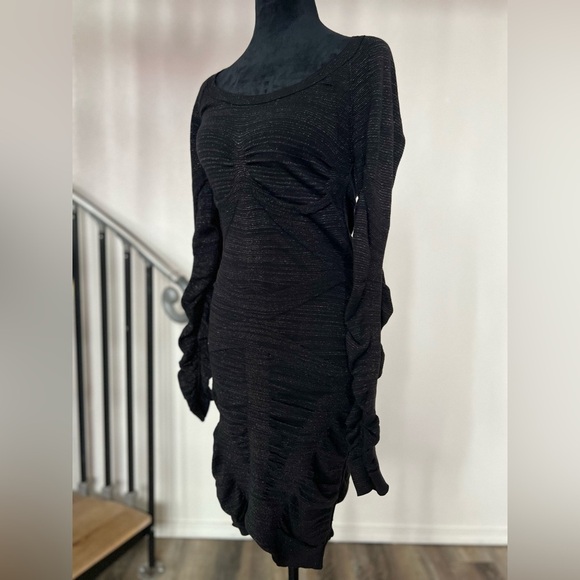 ALL SAINTS Vikrama metallic bandage dress - Picture 3 of 10